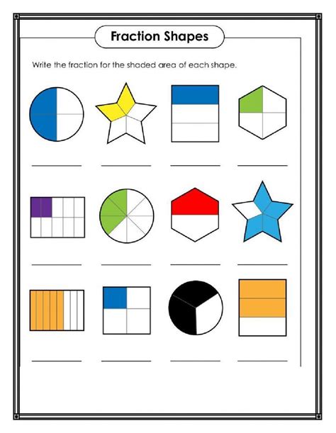 Fraction Worksheets for Kids