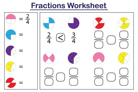 Free Printable Fraction Worksheets for Kids