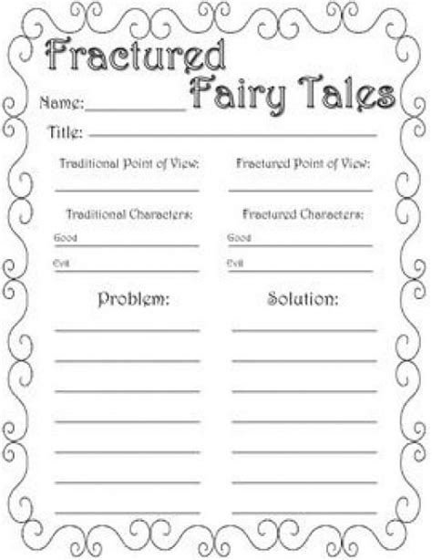 Fractured Fairy Tales Printables