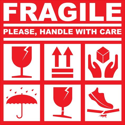 Fragile Item Label