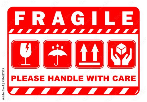 Fragile Labels for Shipping and Moving