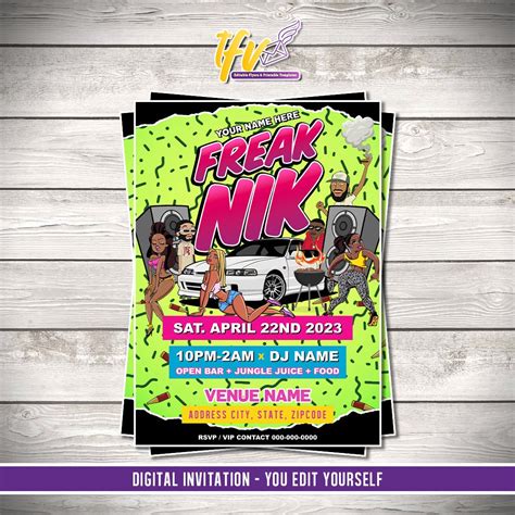 Freaknik Party Invitation Design