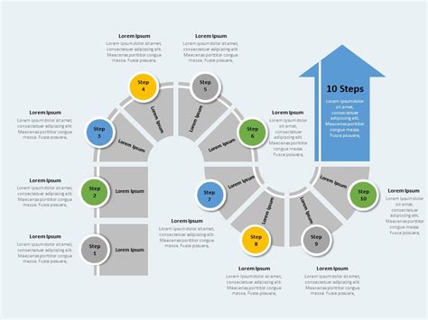 A free 10-step process PowerPoint template for download