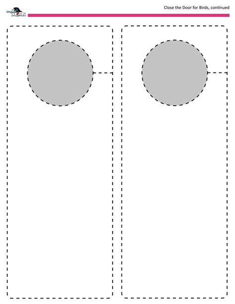 Blank door hanger templates in Word