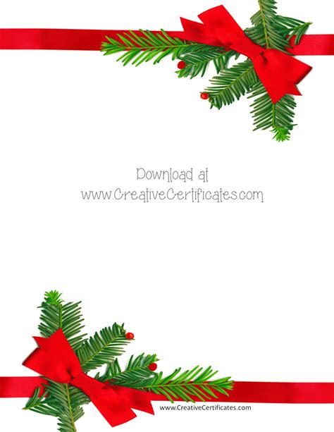 Holiday-Themed Christmas Border Template