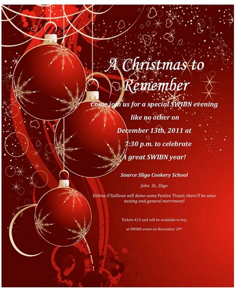 Free Christmas Party Invitation Templates for Word