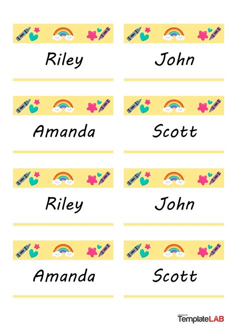 Free Customizable Name Tag Templates