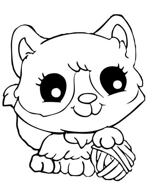 Cute Cat Coloring Page 10