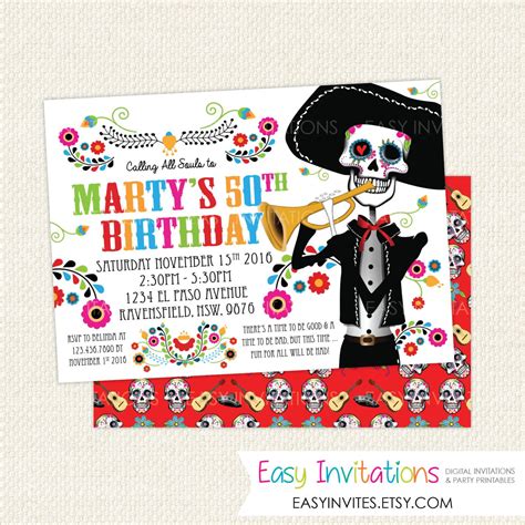 Free Day of the Dead Invitation Designs