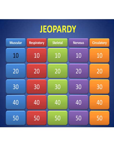 Free Downloadable Jeopardy PowerPoint Template