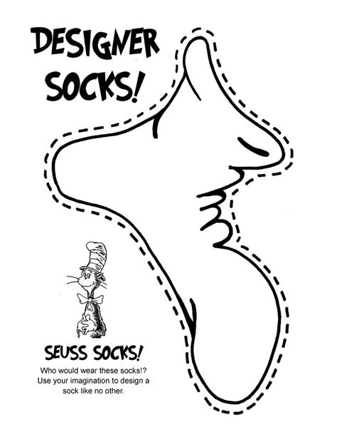 Image of Dr. Seuss sock printables