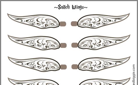 Free Golden Snitch Wings Printables