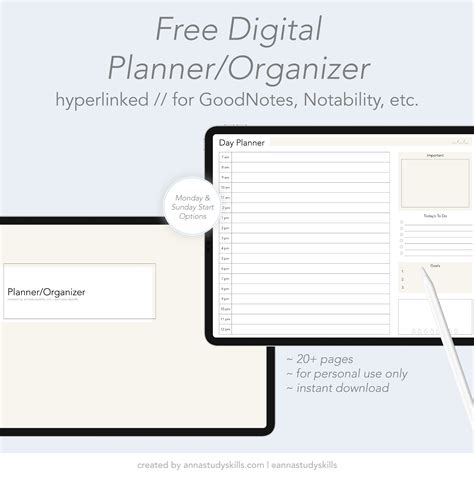 Free Goodnotes Planner Templates