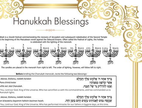 Free Hanukkah Blessings Printable