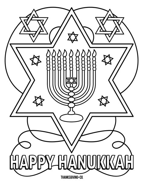 Free Hanukkah Coloring Pages Printables Resources