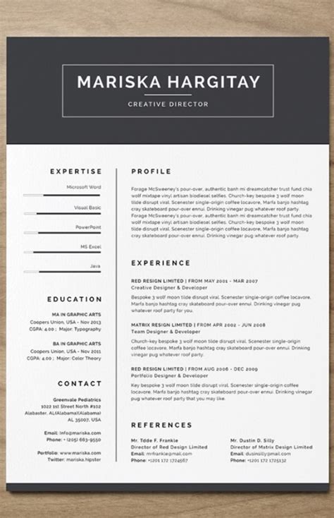 Free InDesign Resume Template Download