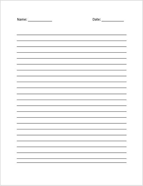 Lined Paper Templates