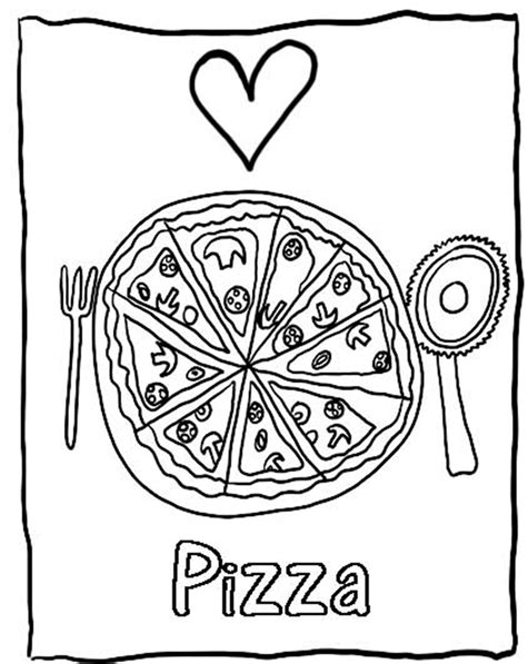 Free Pizza Coloring Pages