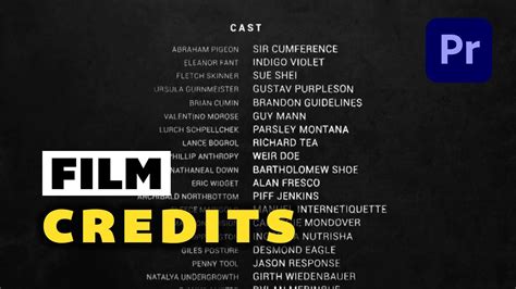 Free Premiere Pro End Credits Template Download Image