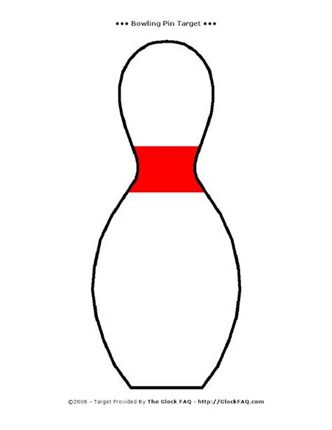 Bowling Pin Template for Party Decorations