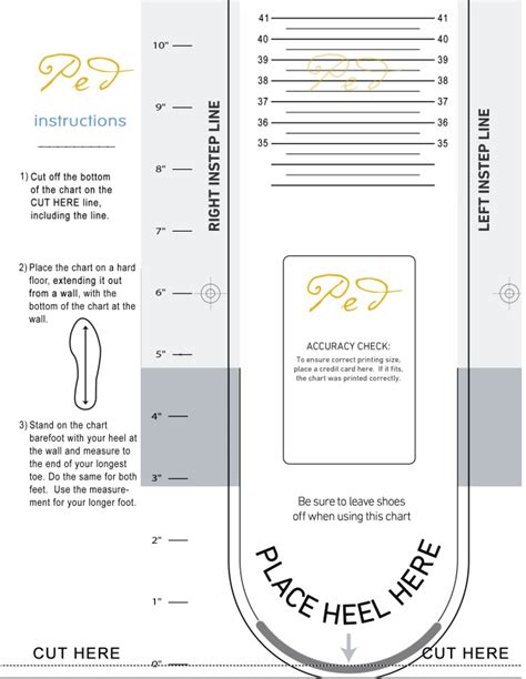 Free Printable Brannock Device