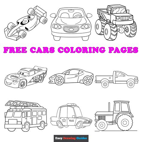 Free Printable Colouring Pages Of Cars For Kids Fun