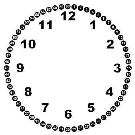 Free Printable Digital Clock Face Template