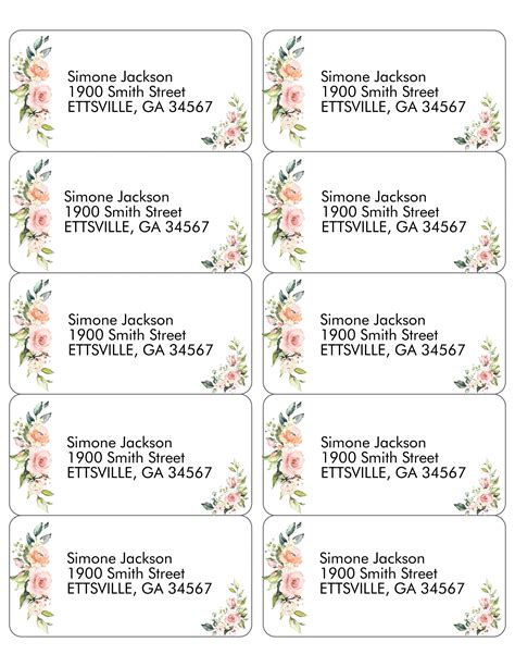 Free Printable Labels for Addressing