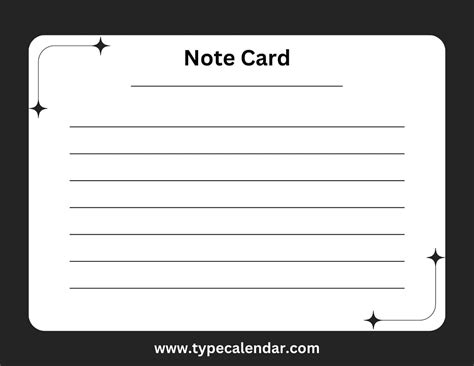 Free printable note card templates