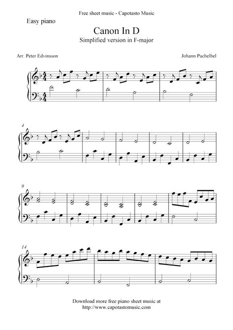 Free Printable Piano Sheet Music For Adults