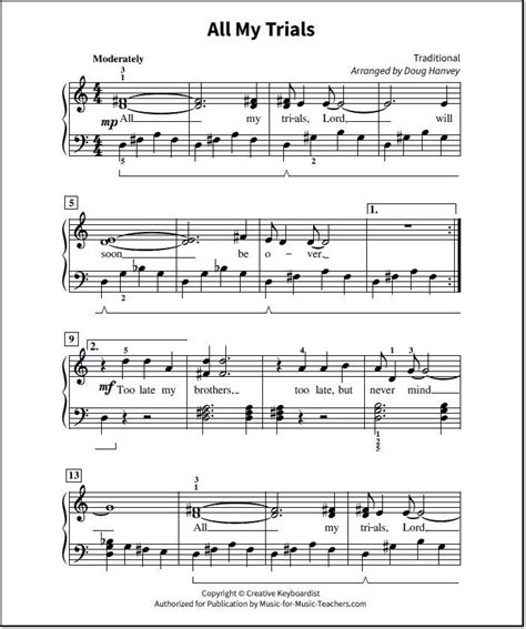 Free Printable Piano Sheet Music For Specific Needs