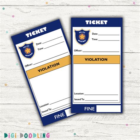 Free Resources for Police Ticket Templates