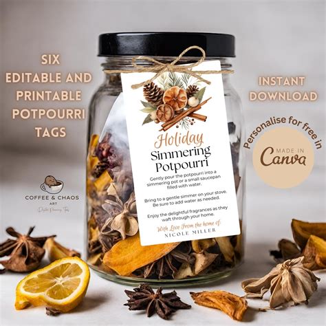 Free Printable Potpourri Tags