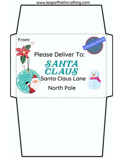 Free Printable Santa Letter Envelopes