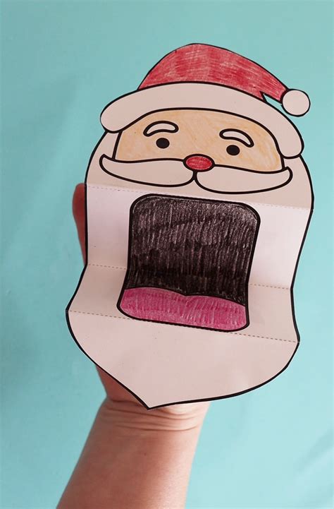 Free Printable Santa Puppet Template