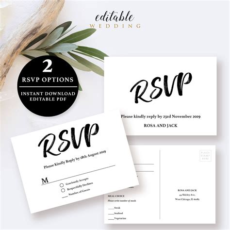 Free RSVP Card Template Download