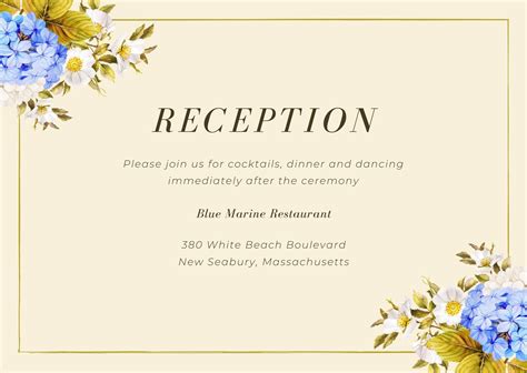 Free Reception Invitation Templates