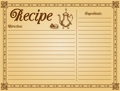 Free Recipe Card Template