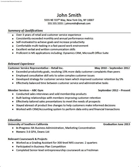 Example of a Free Resume Template for Industry-Specific Jobs