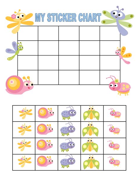 Free sticker charts for teaching