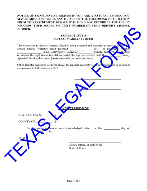 Free Texas Legal Forms Example