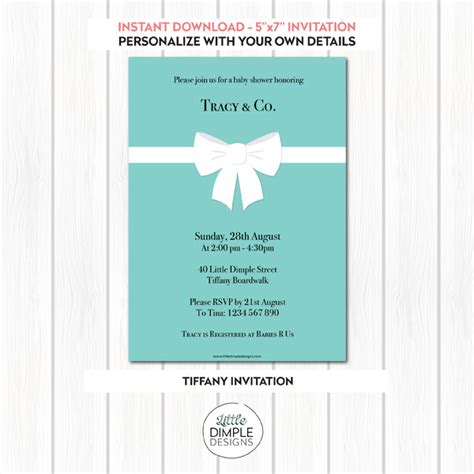 Free Tiffany Blue Invitation