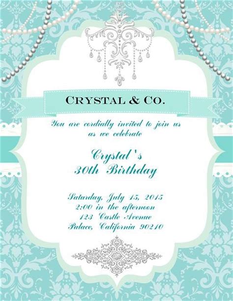 Free Tiffany Blue Invitation Templates