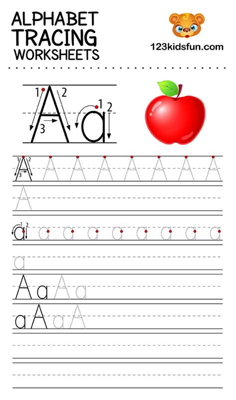 Free Tracing Letter A Printables For Kids