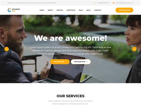 Free Website Templates for Professional Services