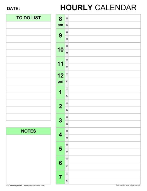 A screenshot of a Word document with a schedule template