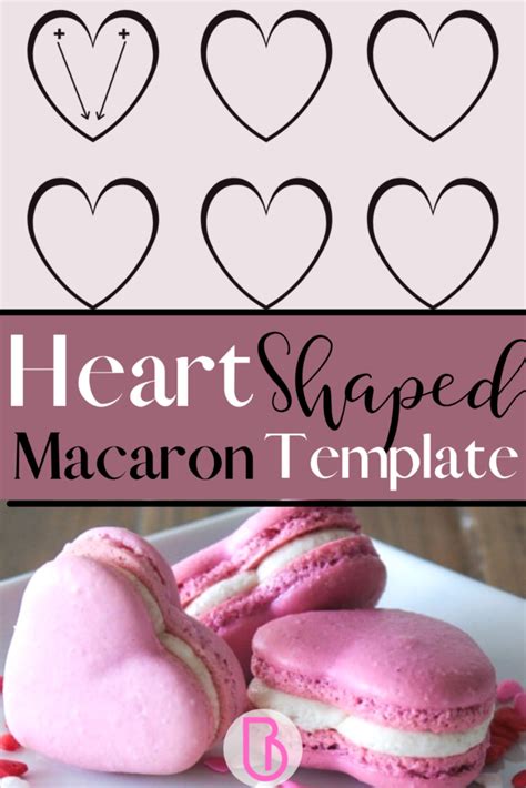 Freehand Heart Shaped Macaron Template Design