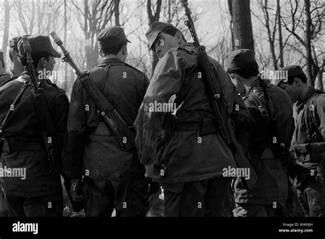 French soldiers in the barracks