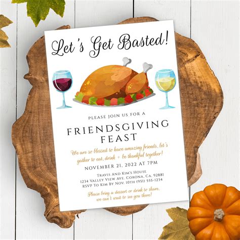 Free Friendsgiving Invitation Ideas