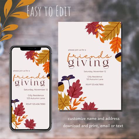 Example of Friendsgiving Invitation Template